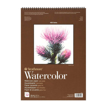 Strathmore WATERCOLOR Pad Wire Bound Cold Pressed 300gsm 12 Sheets The Stationers